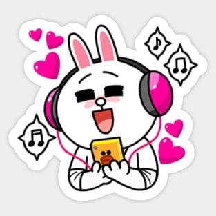 brown and cony Sticker